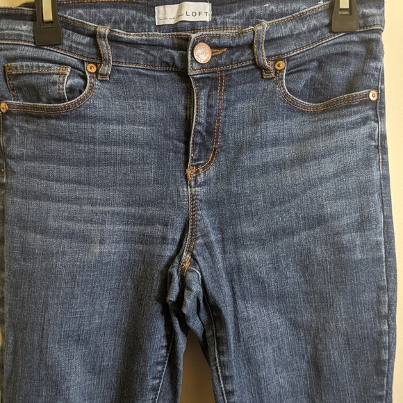 LOFT modern skinny raw hem jeans size 27 - Picture 2 of 6